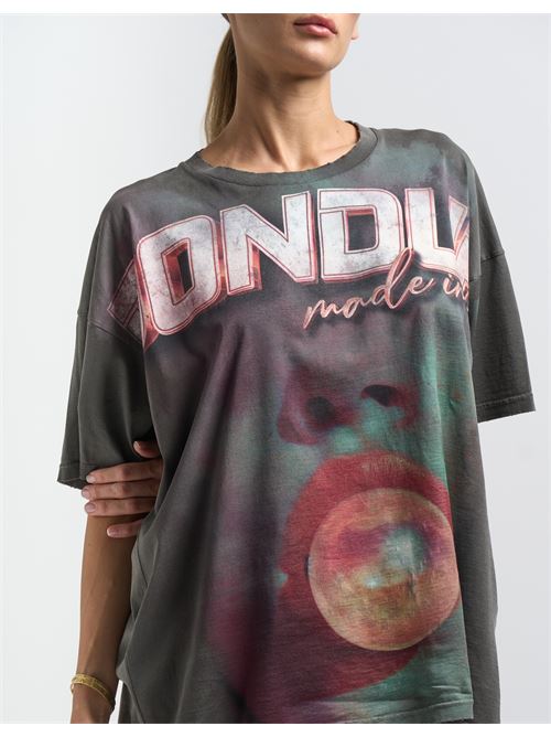 OVERSIZE T-SHIRT DONDUP | DS034-JF0350D-IV4920 GRIGIO